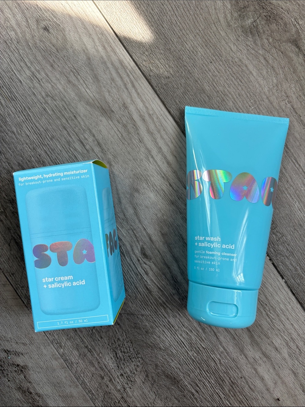 Star Face Star Wash + Star Cream - (2) Full Products, Salicylic Acid Care - NEW
